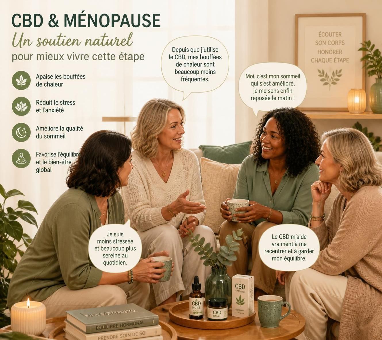 découvrez ce qu'il faut savoir sur l'utilisation du cbd pendant la ménopause : bienfaits, précautions et conseils avant de commencer.